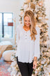 Buttoned Up Beauty Knit Babydoll Top- Off White