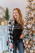 Looking Back To You Hooded Cardigan- Black & Off White