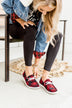 Gypsy Jazz Heather Sneakers- Red Buffalo Plaid