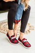 Gypsy Jazz Heather Sneakers- Red Buffalo Plaid
