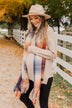 Looking Elegant Blanket Scarf- Rust & Navy