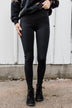 Simple Strides V-Waist Leggings- Black