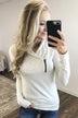 Give Me Time Zipper Pullover Top - Cream