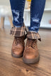 Very G Colonel Sanders Boots- Dark Tan