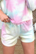 Tie Dye Lounge Shorts- Mint, Pink, Yellow