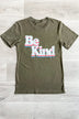 "Be Kind" Graphic Tee- Olive