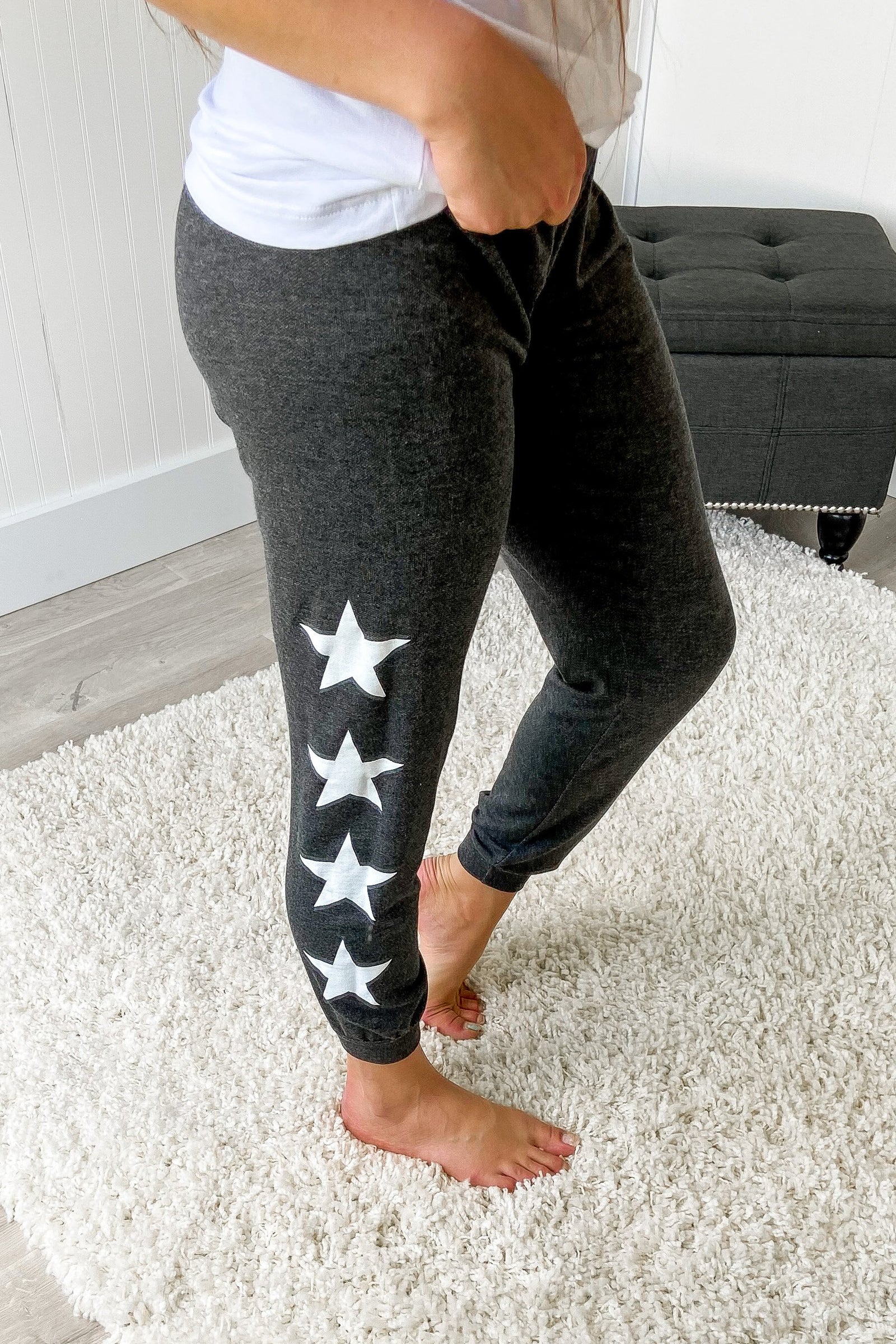 Star Lounge Joggers- Charcoal
