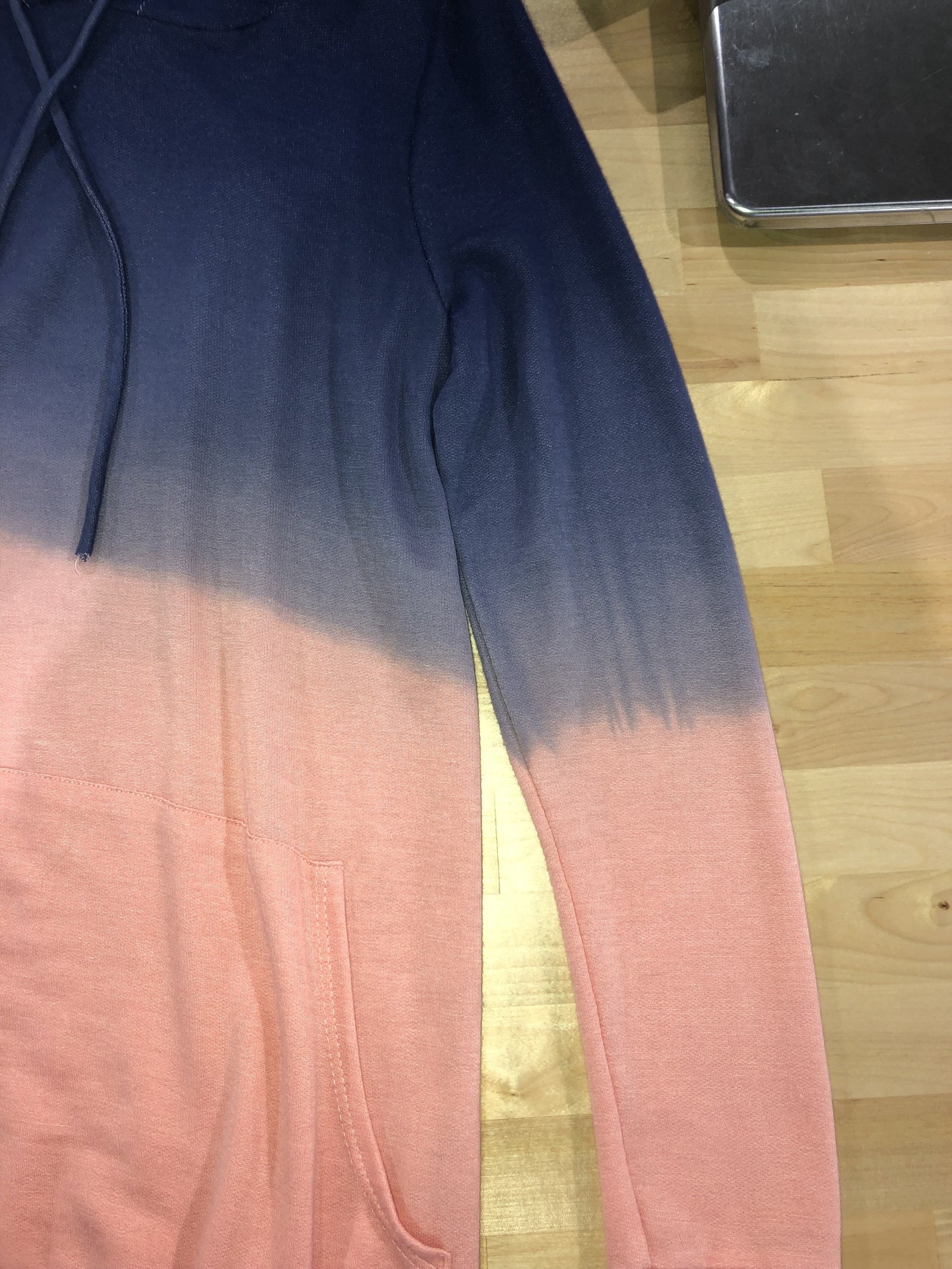 *2nds* - Navy & Peach Ombre Hoodie