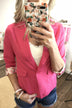 C'est Toi Blazer with Floral Detail- Pink