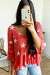 Babydoll Star Knit Top- Soft Coral