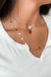 Glam Star Tier Necklace- Rose Gold