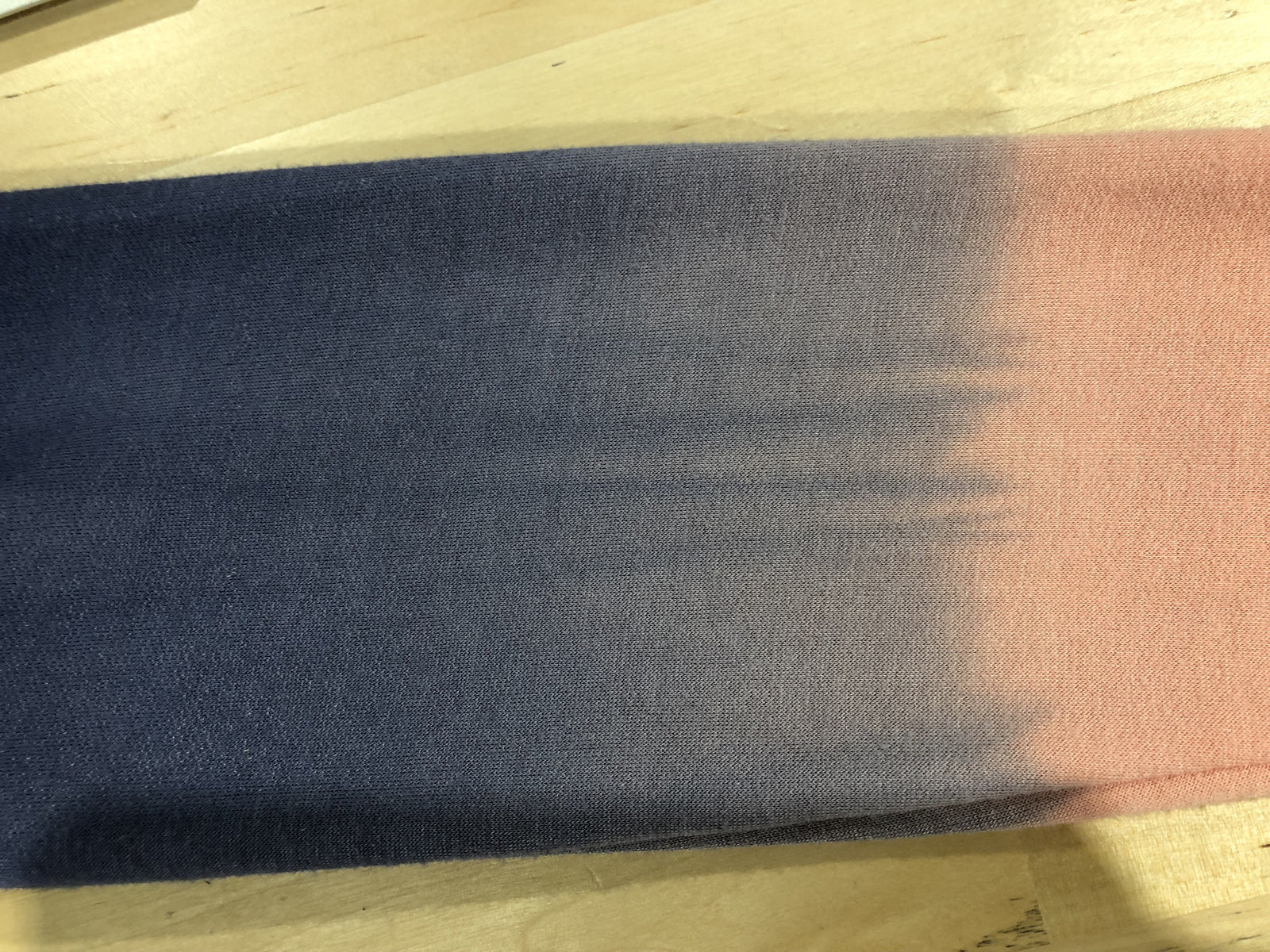 Long Sleeve Ombré Hoodie- Navy & Peach