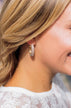 Drenched In Diamonds Open Hoop Earrings- Gold