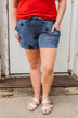 Drawstring Star Lounge Shorts- Light Navy