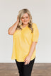 Perfectly Pretty Thermal Knit Top- Yellow