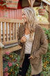 Have My Heart Velvet Chenille Cardigan- Mocha