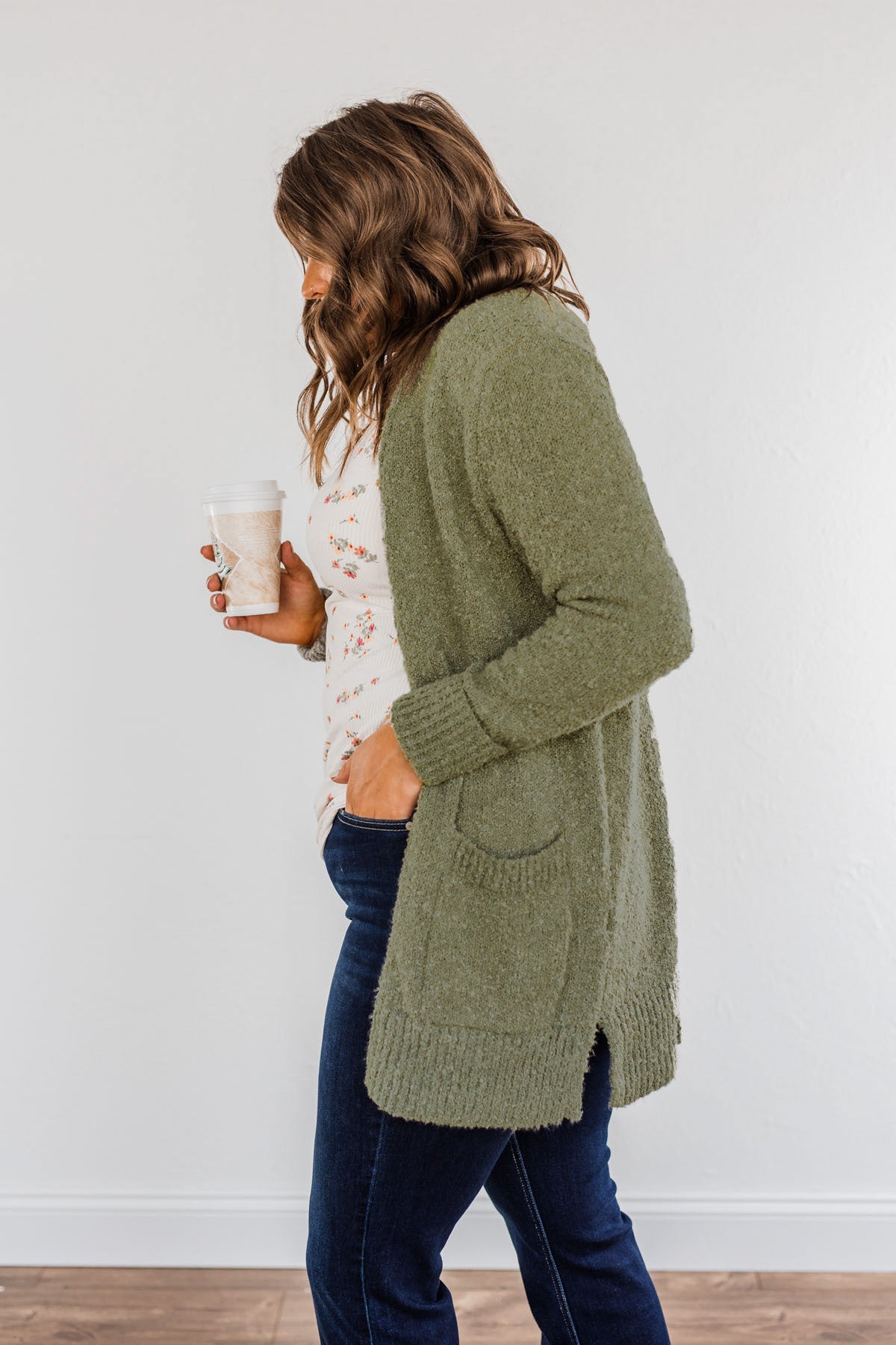 Head Turning Long Knit Cardigan Sage The Pulse Boutique