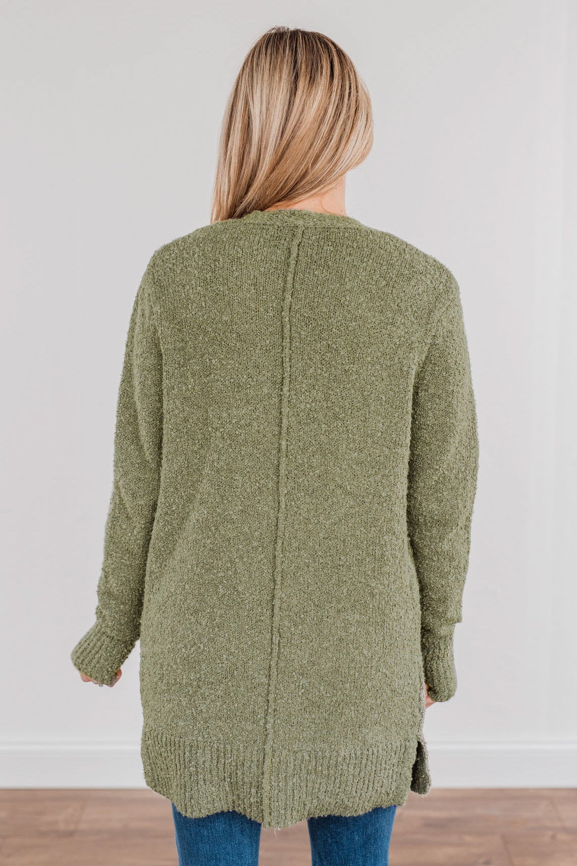 Head Turning Long Knit Cardigan- Sage