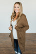 A Wish Come True Hooded Cardigan- Chocolate
