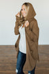 A Wish Come True Hooded Cardigan- Chocolate