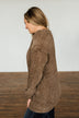 Have My Heart Velvet Chenille Cardigan- Mocha
