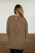 Have My Heart Velvet Chenille Cardigan- Mocha