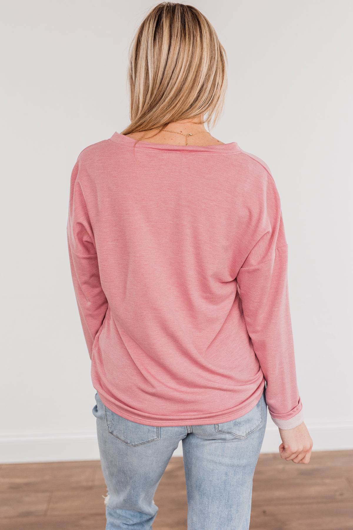 Where Is The Love Long Sleeve Top- Mauve