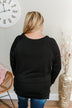 Wake Up The Day Long Sleeve Top- Black
