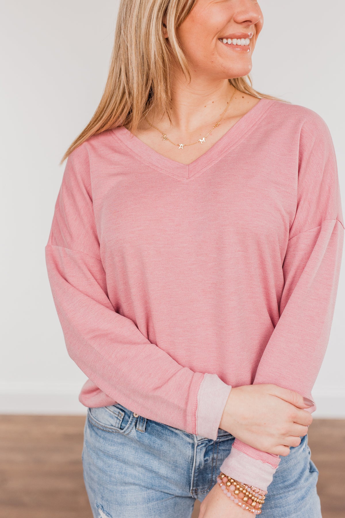 Where Is The Love Long Sleeve Top- Mauve