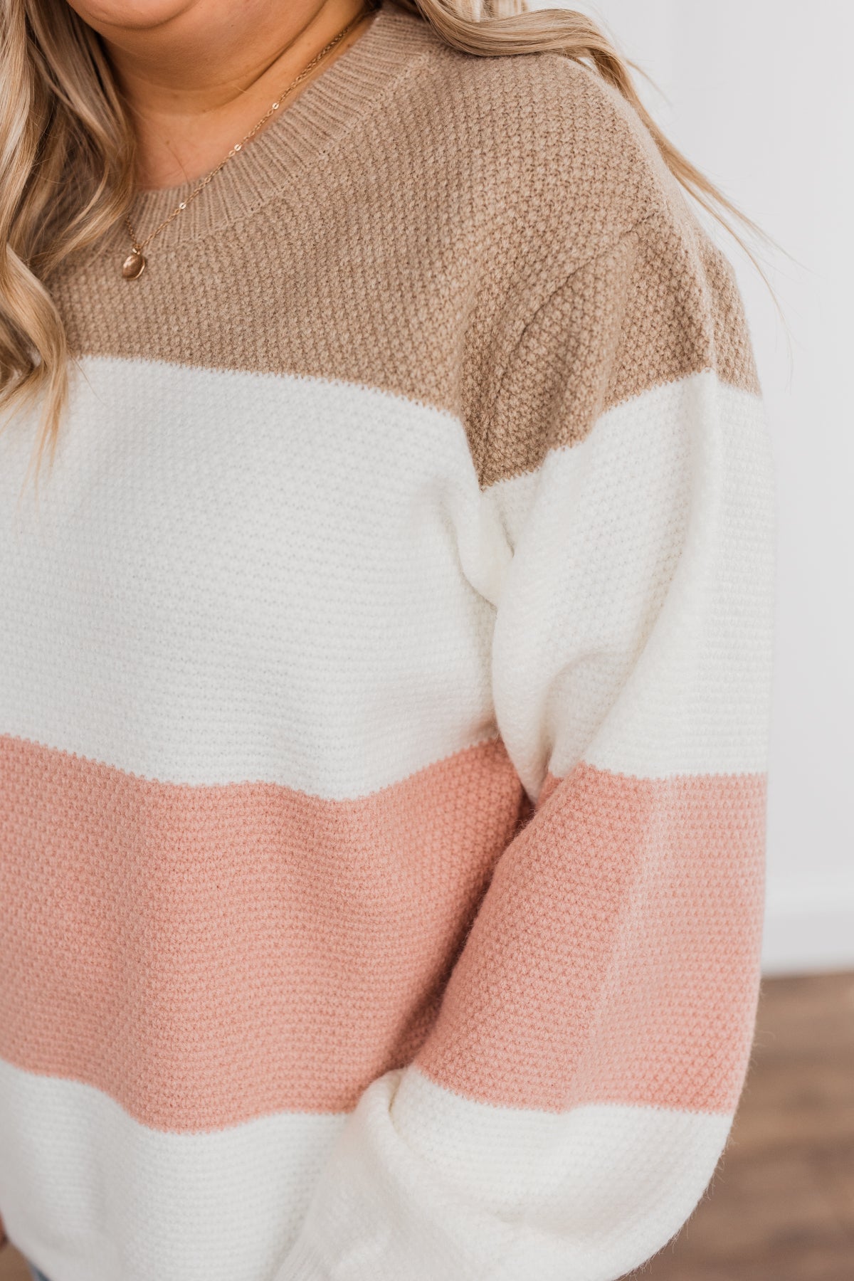 Icy Feelings Color Block Sweater- Mauve & Taupe