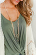 Long Beaded Suede Necklace- Natural & Ivory