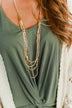 Long Beaded Suede Necklace- Natural & Ivory