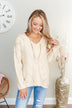 Dance Into The Night Pointelle Sweater- Cream