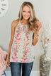 Love Without Limits Embroider Sleeveless Blouse- Neutral Tones