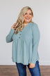 Not So Gloomy Babydoll Top- Teal