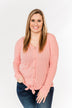 Thermal Button Knot Top- Soft Pink