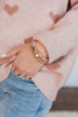 Starlit Gazes Gold Bracelet Set- Pink