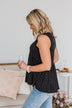 Always Be Yours V-Neck Tank Top- Black