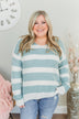 Perfectly Me Knit Sweater- Blue & Off-White