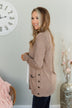 True To My Heart Open Front Cardigan- Dark Mocha