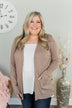 True To My Heart Open Front Cardigan- Dark Mocha