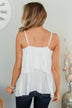 Moments With You Tiered Tank Top- Off White