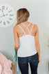 Everyday Elegance Double Strap Tank Top- Ivory