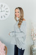 Wake Up The Day Long Sleeve Top- Grey