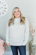 Simply Sweet Cowl Neck Top- Light Heather Grey