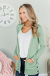 True To My Heart Open Front Cardigan- Dusty Sage