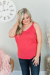 Sweet Like You V-Neck Tank- Punch Pink