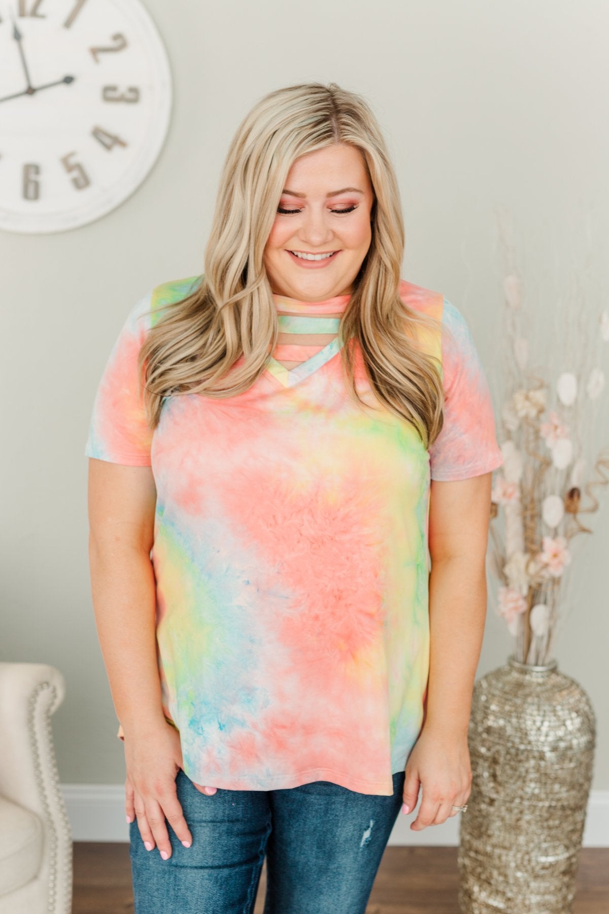 Live In The Moment Tie Dye Top- Multi-Color