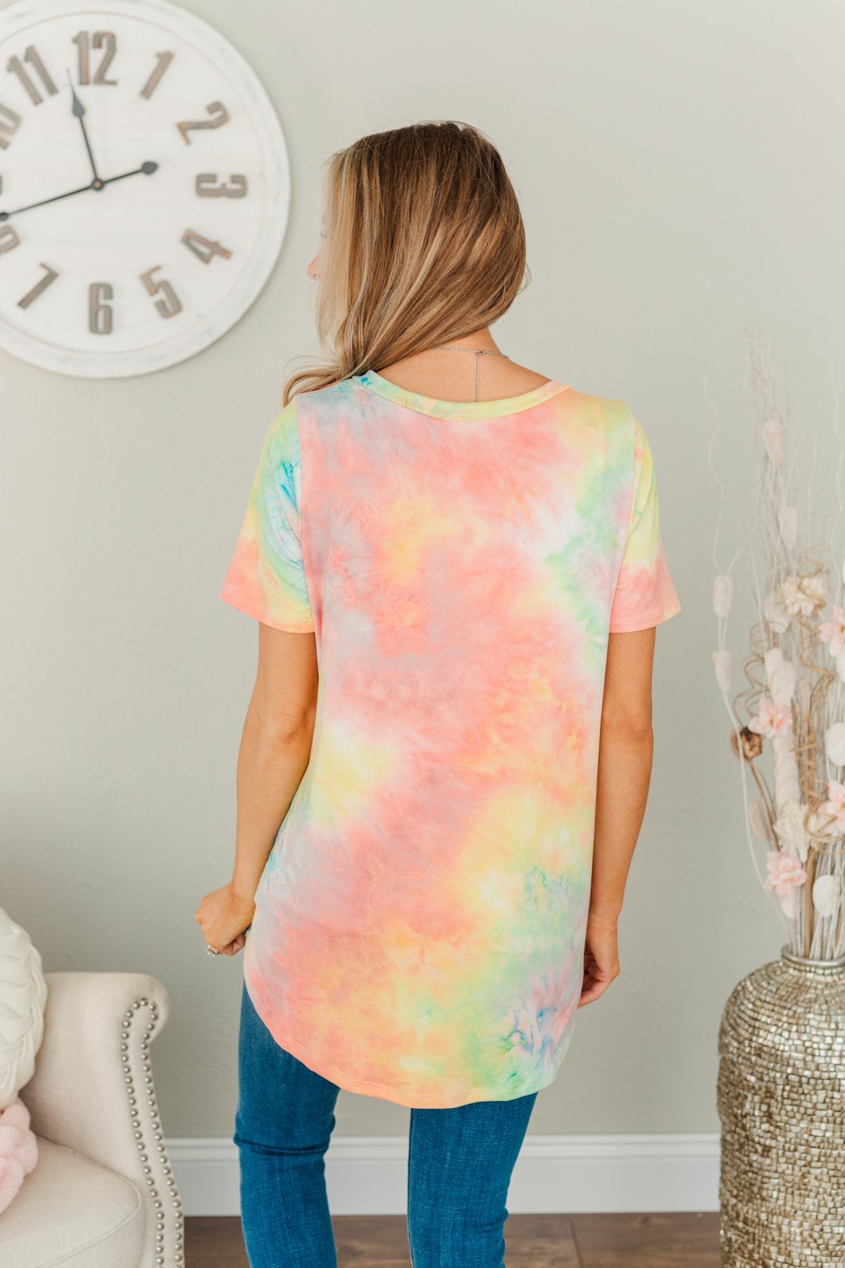Live In The Moment Tie Dye Top- Multi-Color