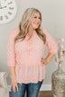 Sweet Bliss Floral Print Blouse- Light Pink